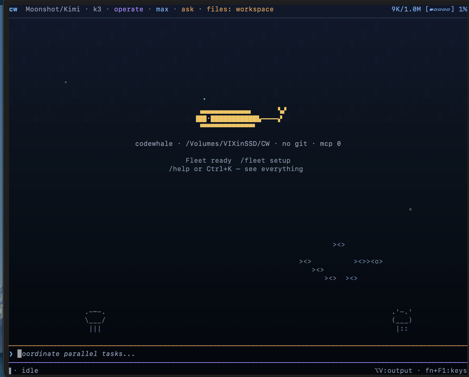 Codewhale running in a terminal
