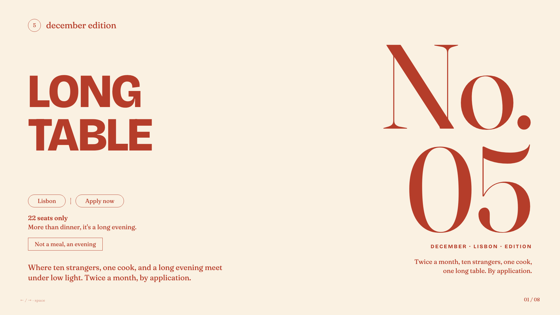 Long Table — slide 1